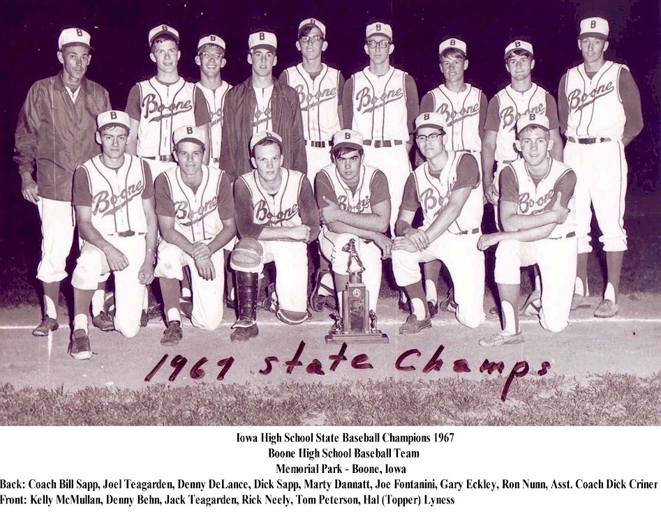 Boone High Baseball Champions 1967